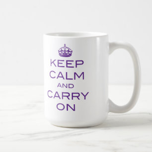 Gardez le calme et continuez sur la Mug - violet