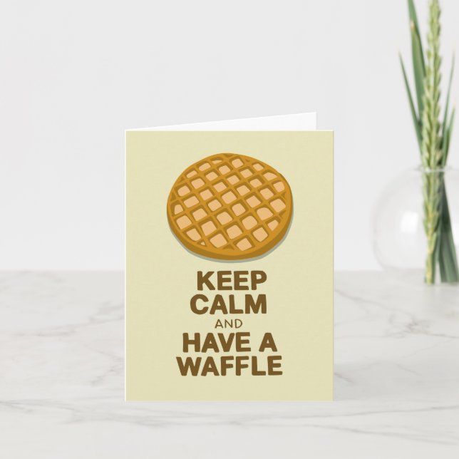 Gardez le calme et disposez d'une carte gaufre (Devant)