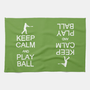 Gardez le calme et jouer Ball serviette personnali
