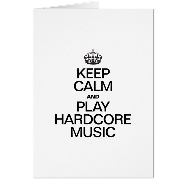 GARDEZ LE CALME ET JOUEZ DE LA MUSIQUE HARDCORE (Devant)