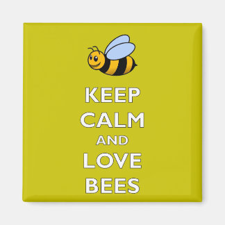 Gardez le calme et l'amour des abeilles - Aimant f