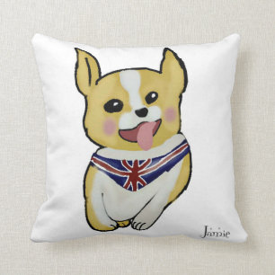 Gardez le calme et le corgi sur le coussin