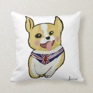 Gardez le calme et le corgi sur le coussin