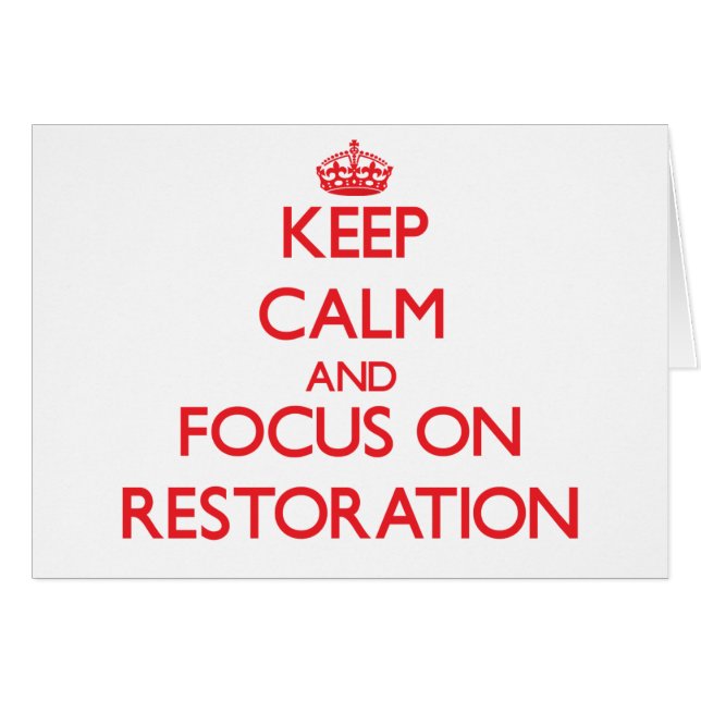 Gardez le calme et le foyer sur la restauration (Devant horizontal)