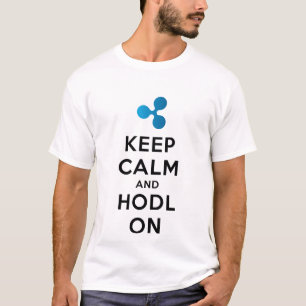 Gardez le calme et le Hodl sur le T-shirt