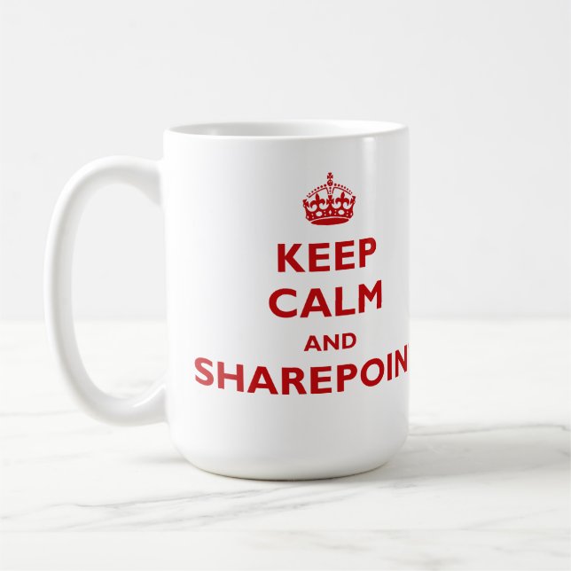 Gardez le calme et le SharePoint - tasse (Gauche)