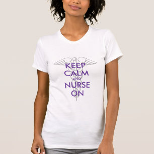 Gardez le calme et soignez sur des T-shirts avec