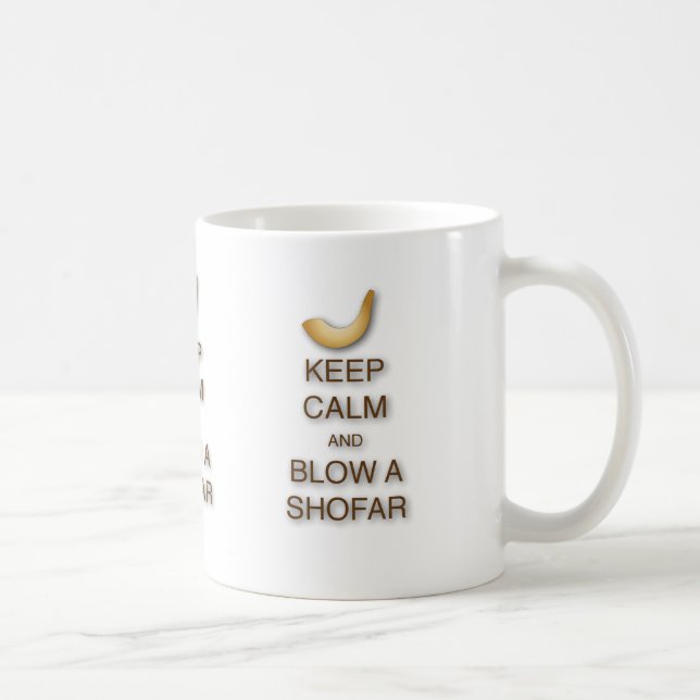 Gardez le calme et soufflez une tasse de Shofar (Droite)
