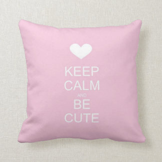 gardez le calme et soyez coussin rose mignon