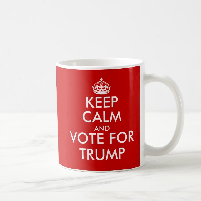 Gardez le calme et votez pour les tasses de café (Droite)