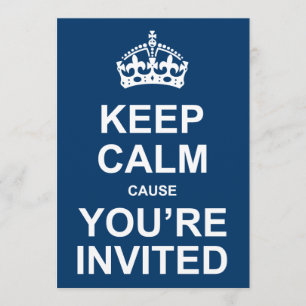 Gardez le calme que vous êtes invitation invité de