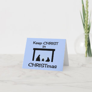 Gardez le CHRIST dans les cartes de voeux CHRISTma
