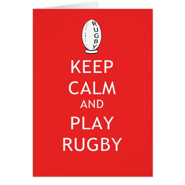 Gardez le rugby de calme et de jeu (Devant)