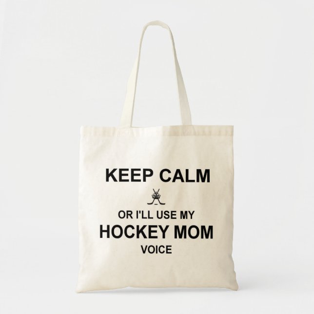Gardez le sac fourre-tout calme à maman d'hockey (Devant)