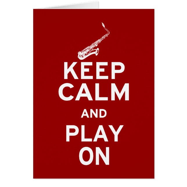 Gardez le saxophone calme (Devant)