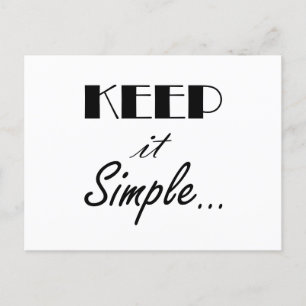Gardez-le simple, carte flash Affirmation quotidie