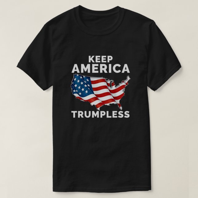 GARDEZ LE T-shirt AMÉRICAIN TRUMPLESS (Design devant)