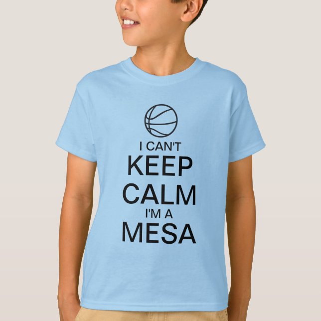 Gardez le T-shirt de boule de panier du calme | (Devant)