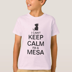 Gardez le T-shirt de Kitty de fille du calme