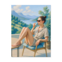 Gardez votre calme et détendez-vous carte postale 