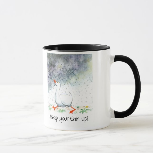 "Gardez votre Chin !" Tasse de sonnerie (Droite)
