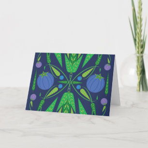 Gardien De La Carte De Voeux Blueberries