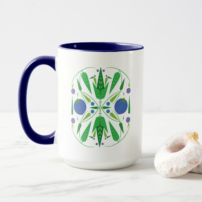 Gardien Des Blueberries 15oz. Mug (Avec donut)