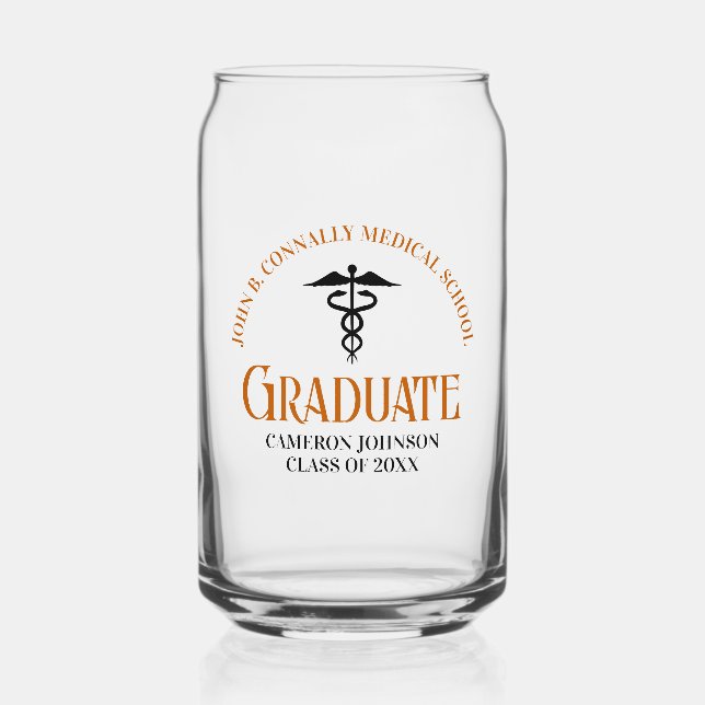 Gardien des diplômes Médicales Orange personnalisé (Recto)