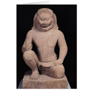 gardien Lion-dirigé, style de Banteay Srei, c.967