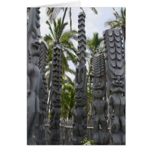 Gardiens de Tiki à l'endroit du refuge - carte