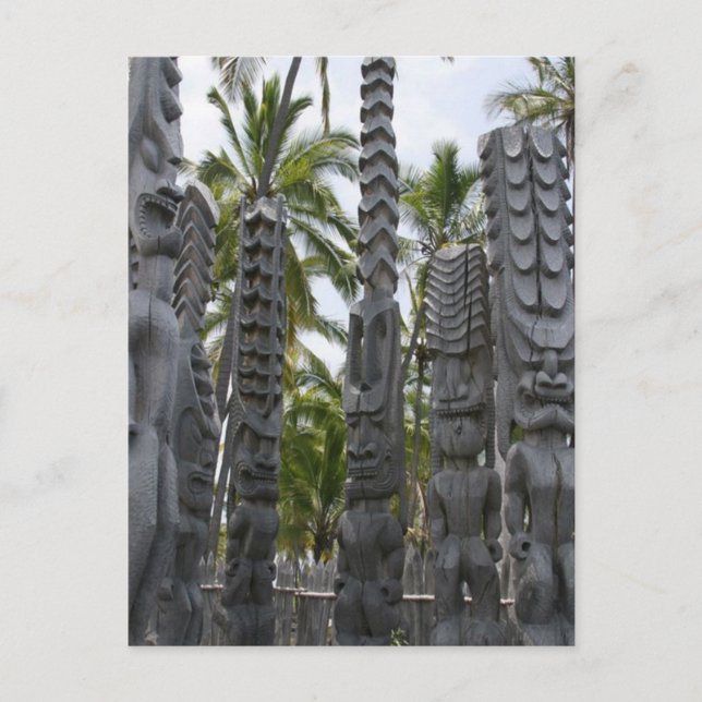 Gardiens Tiki au Lieu de Refuge - Carte postale (Devant)