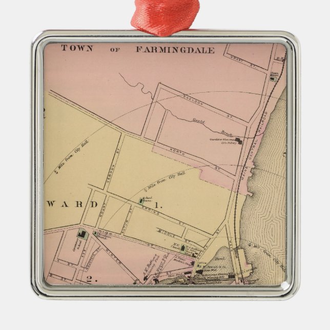 Gardiner, Kennebec County Metal Ornament (Front)