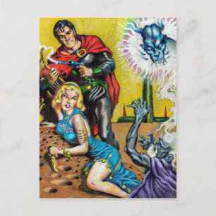 Gardner F Fox Planet Stories March 1953 recreation Postcard