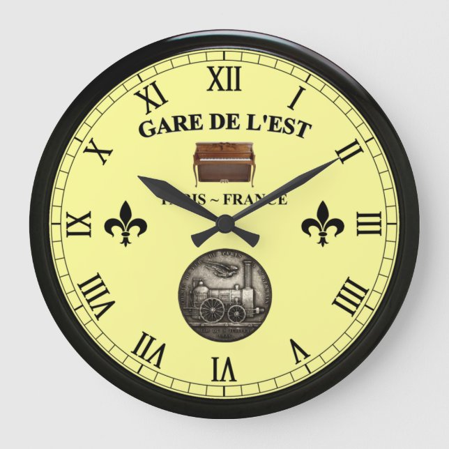 Gare de L’Est ~ Paris France ~ Upright Piano ~  Large Clock (Front)