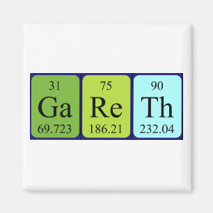 Gareth periodic table name magnet