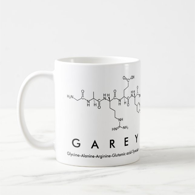 Garey peptide name mug (Left)