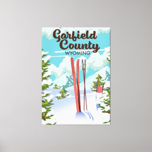Garfield County Wyoming Ski poster Canvas Print