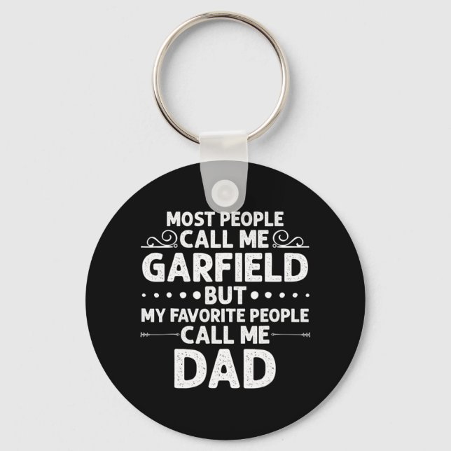 GARFIELD Gift Name Fun Father's Day Personalized M Keychain (Front)