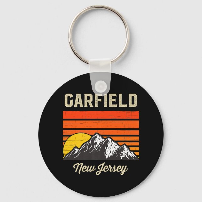 Garfield New Jersey Hometown City State USA   Keychain (Front)
