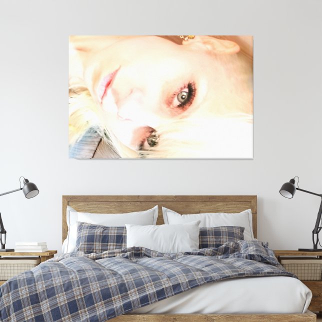 Gargantuan Gidget 60" x 40"Canvas Print (Insitu(Bedroom))