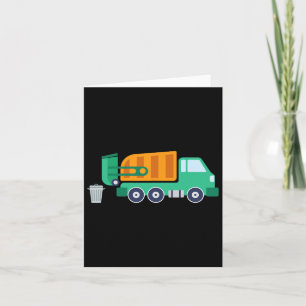 Garge Truck Recycle Waste Trash Collector Earth Da Card