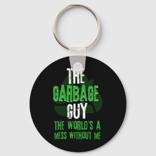 Garge Truck Recycle Waste Trash Collector Earth Da Keychain
