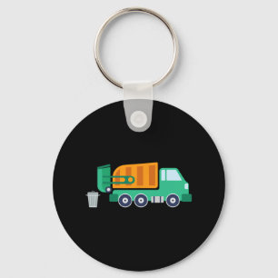Garge Truck Recycle Waste Trash Collector Earth Da Keychain