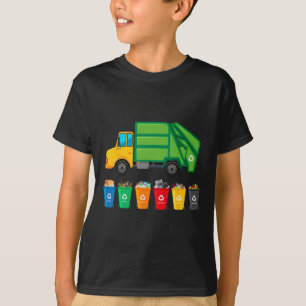 Garge Truck Reuse Recycle Trash Collector Earth Da T-Shirt