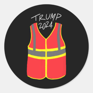 Garge Truck Vest Trump 2024 Classic Round Sticker