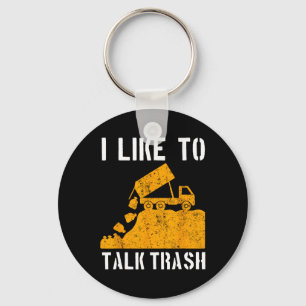 Garge Truck Waste Recycle Trash Collector Earth Da Keychain