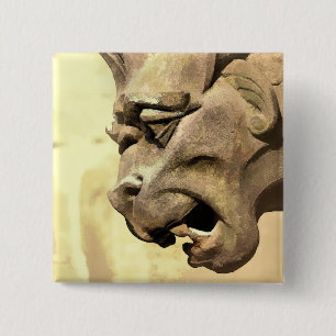 GARGOYLE 2 INCH SQUARE BUTTON