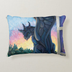Gargoyle Guardian Accent Pillow