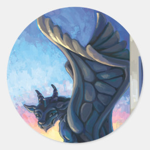 Gargoyle Guardian Classic Round Sticker