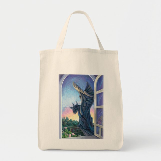 Gargoyle Guardian Tote Bag (Front)